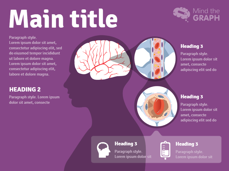 Slides Presentations template Brain blood vessels