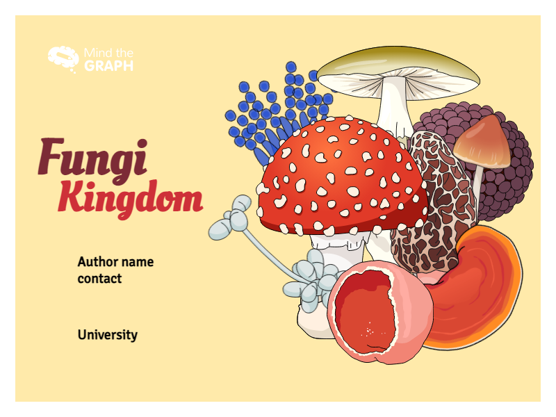 Slides Presentations template Fungi Kingdom